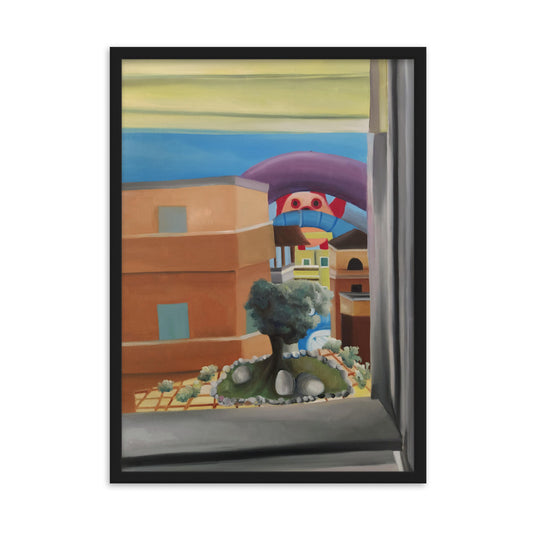 Framed matte paper Oil Painting Poster - Life and Its Jokes
