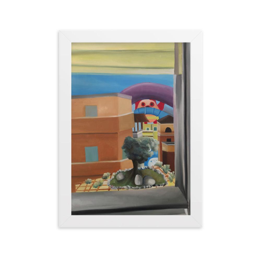 Framed matte paper Oil Painting Poster - Life and Its Jokes